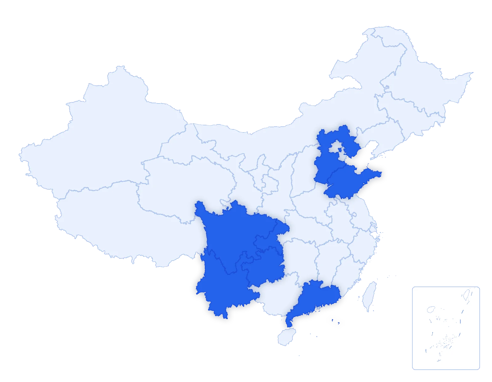 全国服务覆盖地图